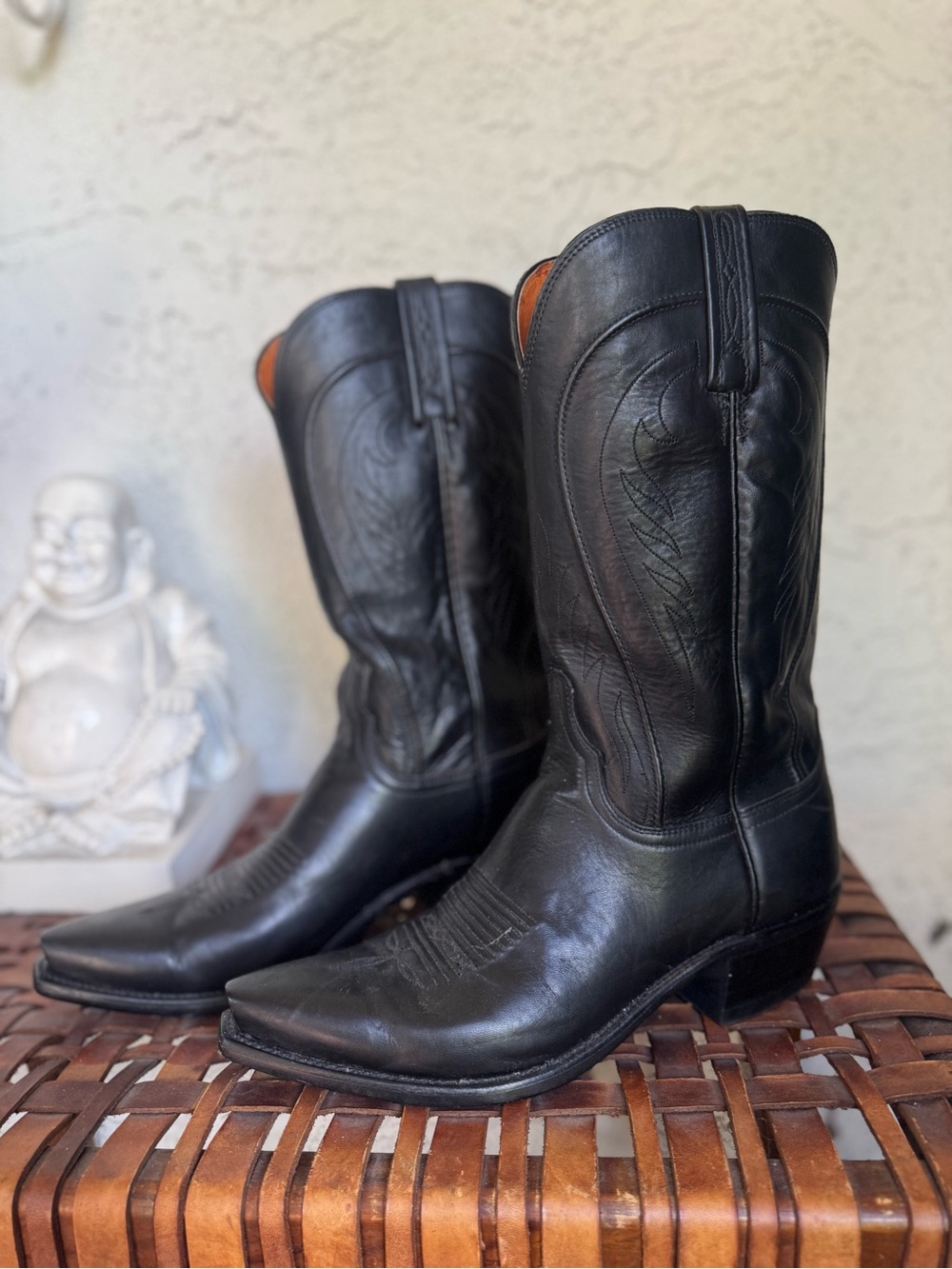 Lucchese Genuine Leather Cowboy Boots Mens 8.5